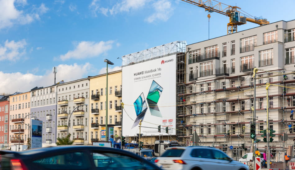 OOH Werbung am Baugerüst