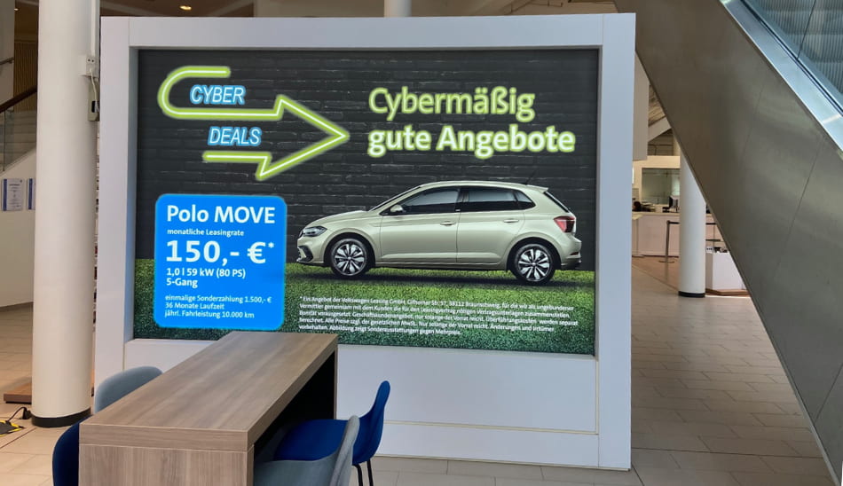Leuchtkasten Autohaus Werbung